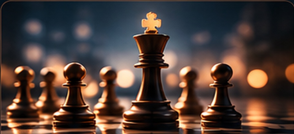 Stratejik kararları temsil eden satranç taşları fotoğrafı